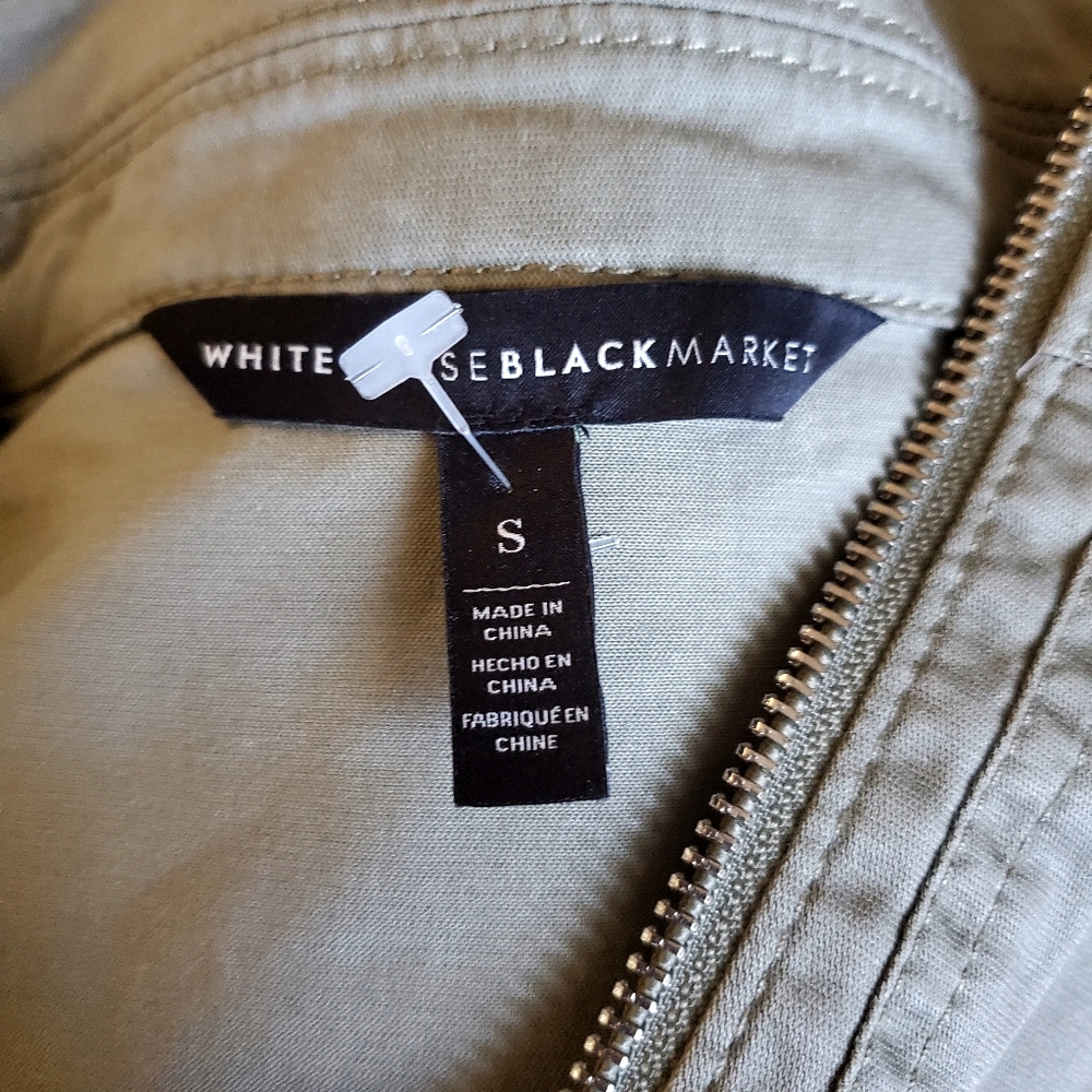 White House Black Market Olive Utility Vest Size Small - Picture 6 of 7